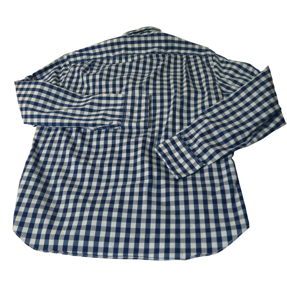 J.Crew Button Down Mens Medium Blue Gingham Slim Untucked Performance Shirt - Picture 7 of 8